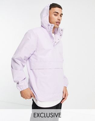 New Look overhead jacket with pouch pocket in lilac