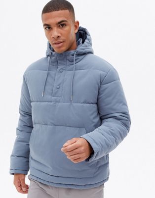 New Look overhead puffer in blue