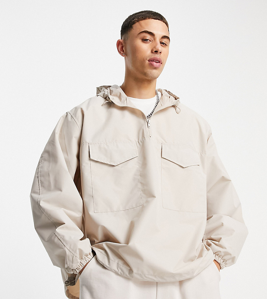 new look overhead utility jacket in stone-neutral
