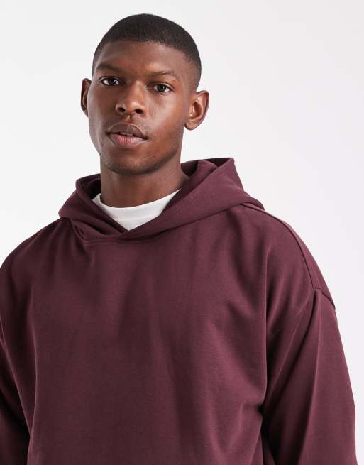 New Look – Oversize-Kapuzenpullover in Burgunderrot , 5 von 5