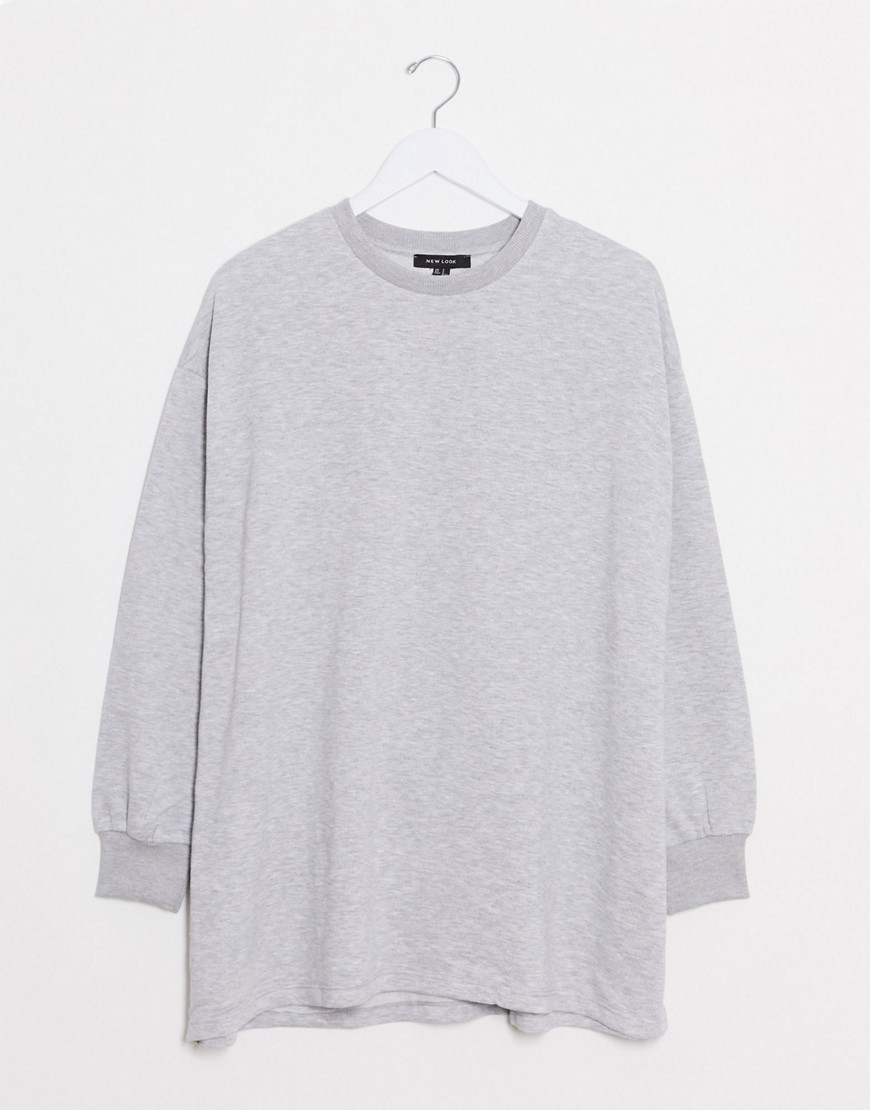 New Look oversize sweater dress in grey