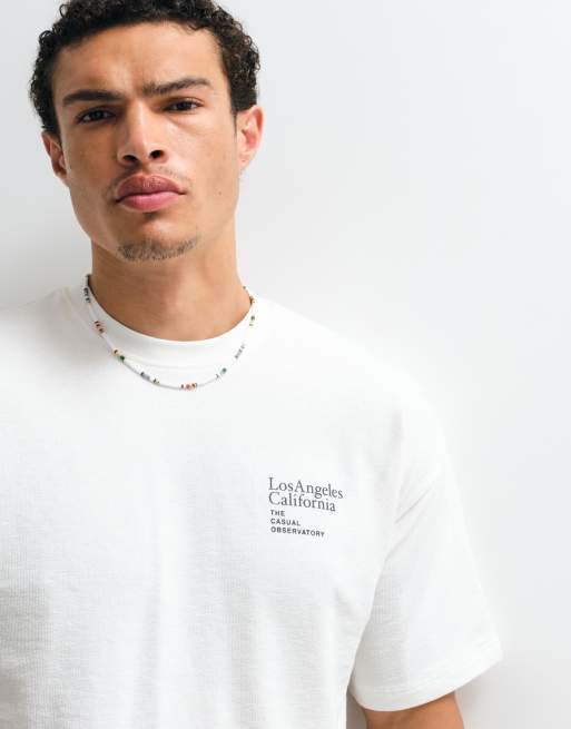 New Look – Oversize-T-Shirt in Cremeweiß mit Bubble-Logo, 2 von 7