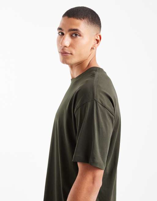 New Look – Oversize-T-Shirt in Khaki, 4 von 5