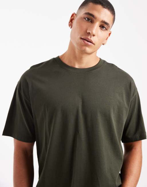 New Look – Oversize-T-Shirt in Khaki, 5 von 5