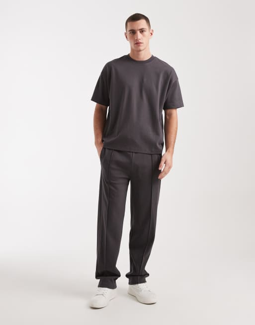 New Look oversized boxy t-shirt in dark grey (part of a set), 2 of 5