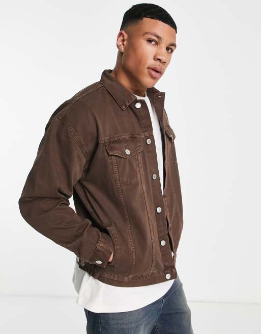 New Look - Oversized denim jack in bruin