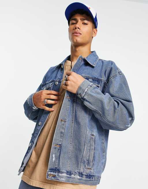 New look outlet long denim jacket