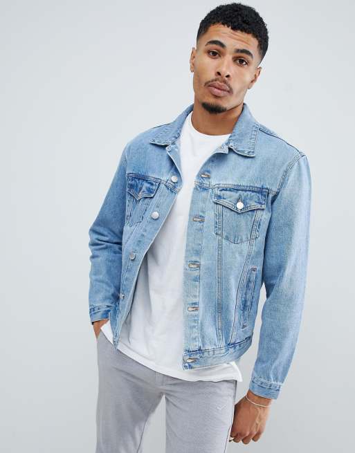 Jean jacket with grey hot sale pants