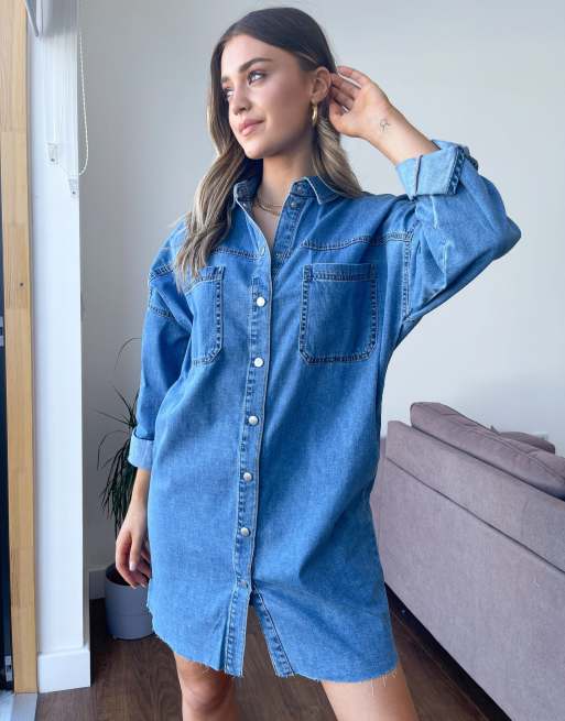 Oversized best sale denim shirt