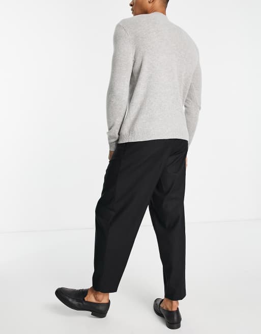 New Look - Oversized elegante bukser med plisseringer i sort, 2 af 4