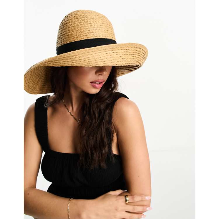 Oversized floppy cheap hat black