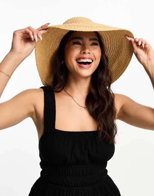 Sun hat best sale with black ribbon