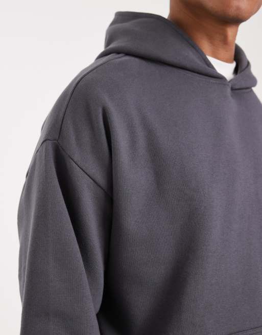 New Look - Oversized hoodie in donkergrijs, deel van co-ord set, 5 van 5