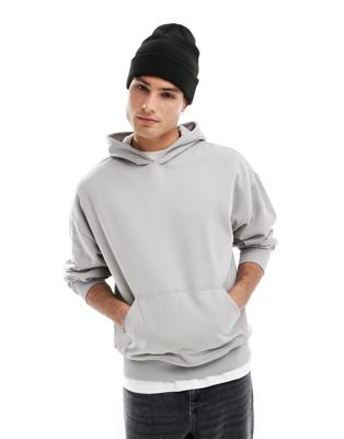 New Look oversized hoodie in light grey