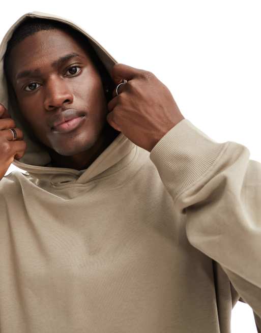 New Look - Oversized hoodie in zandkleur