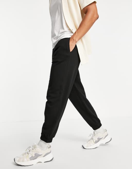 New Look oversized joggers in black ASOS