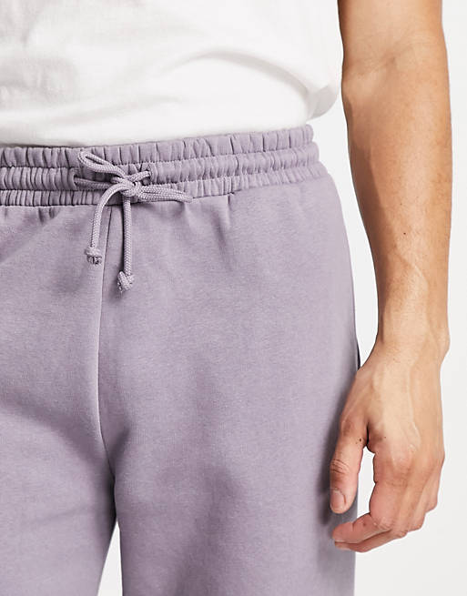 Men New Look oversized joggers in dusty lilac 