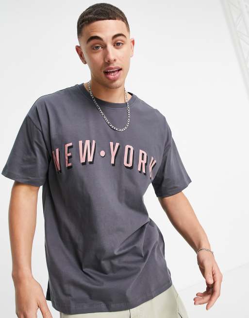 Majestic Yankees Long Sleeve T Shirt With Yankees Sleeve Print To Asos, $46, Asos