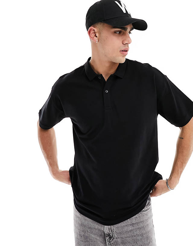 New Look - oversized polo in black
