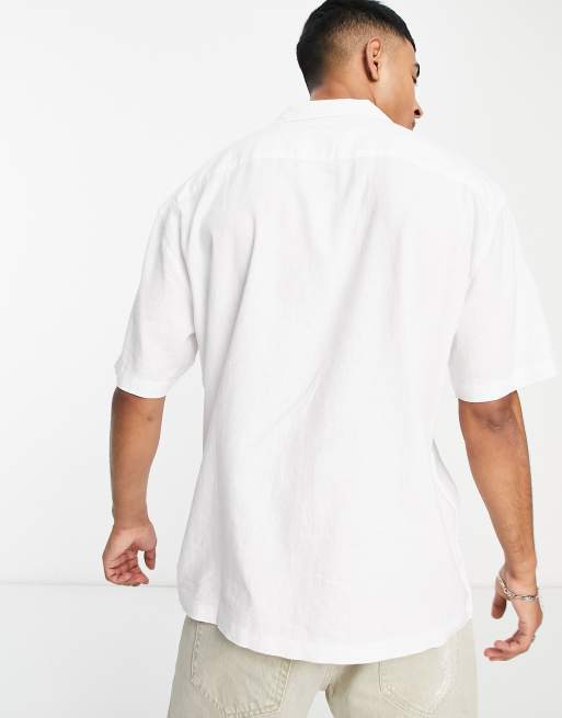 Regular-Fit Everyday Short-Sleeve Linen-Blend Shirt for Men