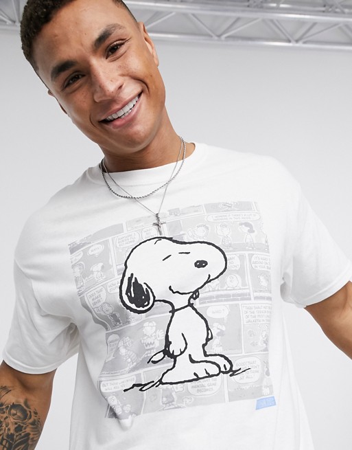 New Look oversized Snoopy t-shirt in white