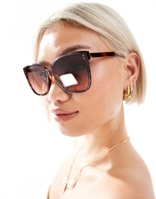 New Look - Oversized solbriller med brunt plastikstel, 2 af 3