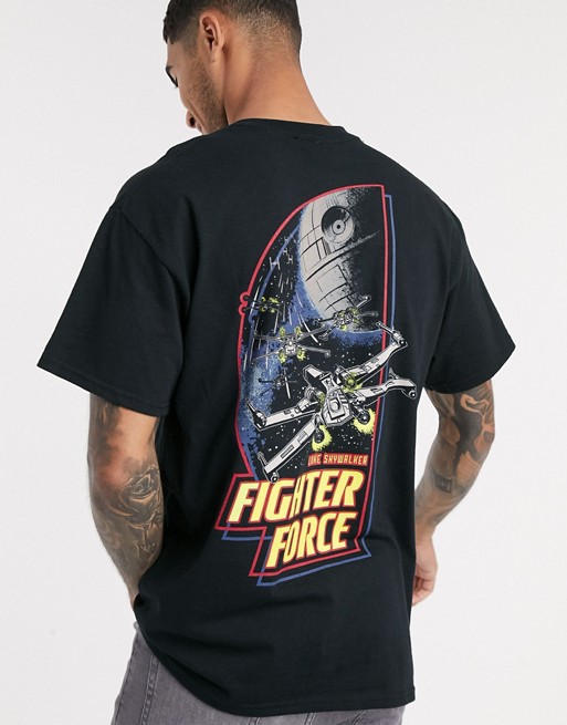 New Look oversized Star Wars front and back printed t-shirt in black