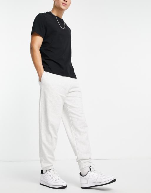 New Look ribbed sweatpants in gray