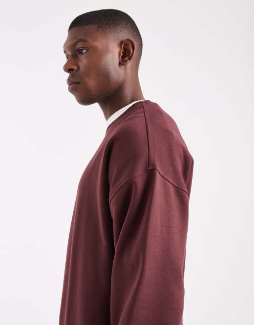New Look oversized sweatshirt co-ord in dark brown, 4 of 5
