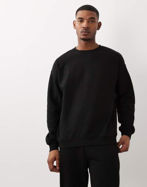 New Look oversized sweatshirt in black (part of a set) - view 1