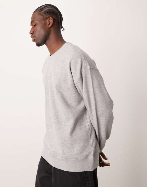 New Look oversized sweatshirt in grey marl - view 1