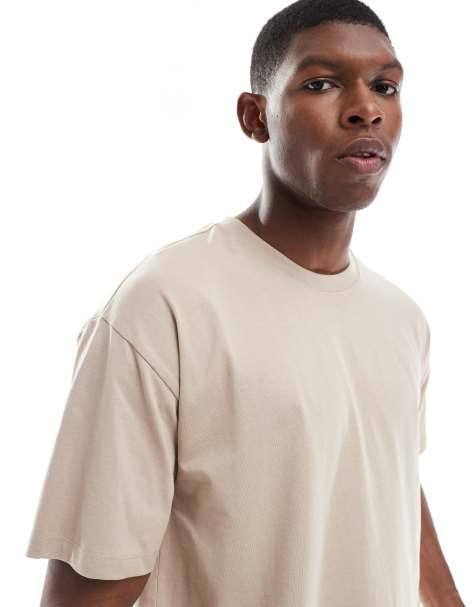 New Look oversized t-shirt in beige - view 1