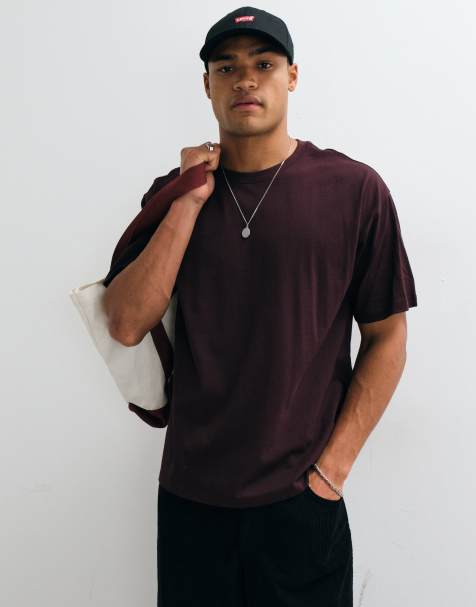 New Look oversized T-shirt in bordeauxrood - view 1
