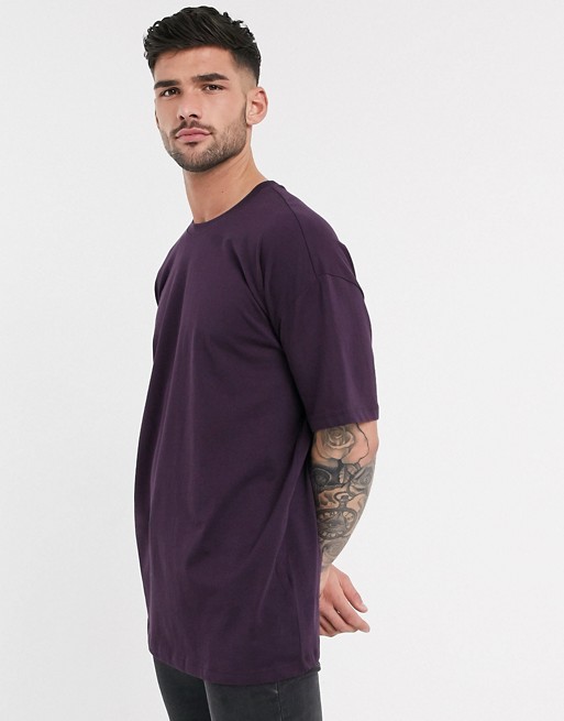 New Look oversized t-shirt in deep purple