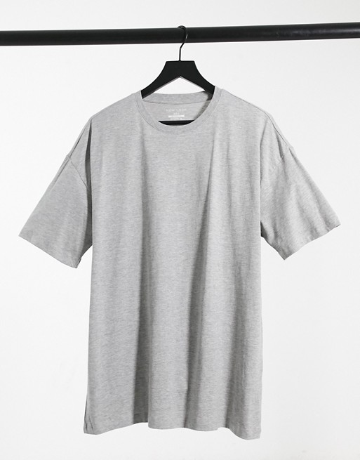 New Look oversized t-shirt in grey | ASOS