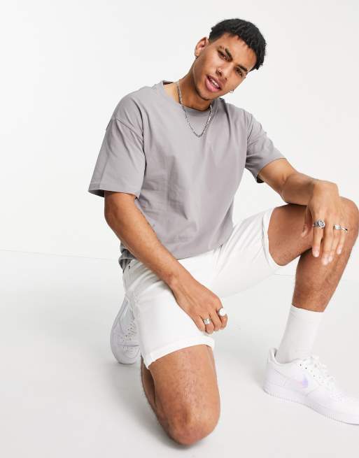 New Look oversized t-shirt in grey | ASOS