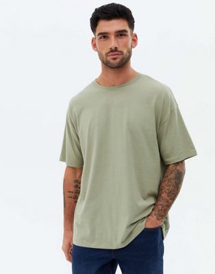 New Look oversized t-shirt in khaki