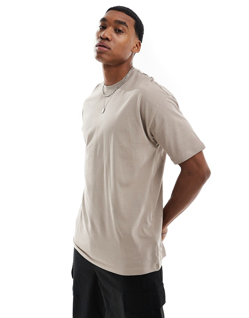 New Look oversized t-shirt in light brown