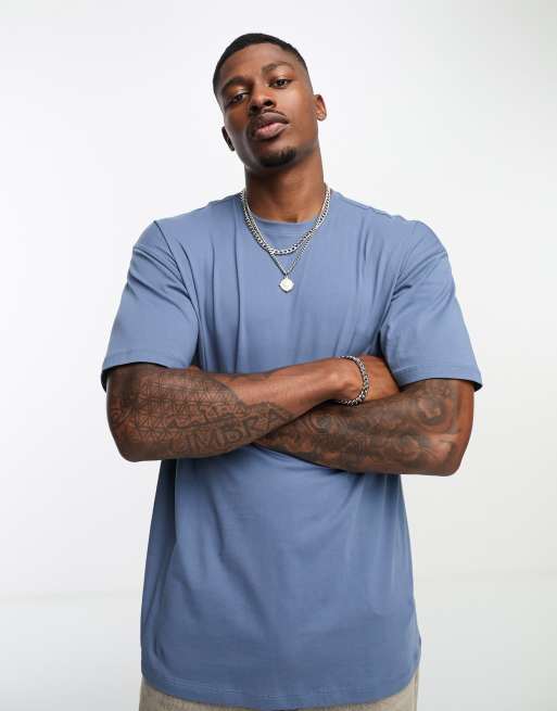 New Look oversized t-shirt in mid blue