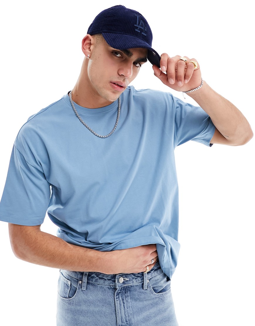 New Look oversized t-shirt in mid blue
