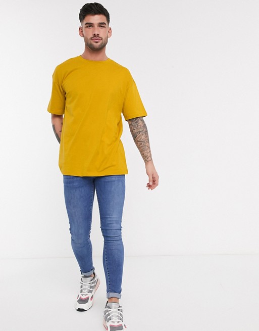 New Look oversized t-shirt in mustard