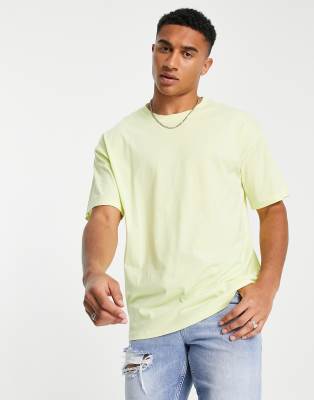 New Look oversized t-shirt in pale yellow