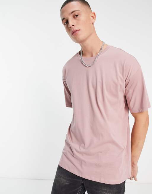 New Look Oversized T-shirt in Pink for Men