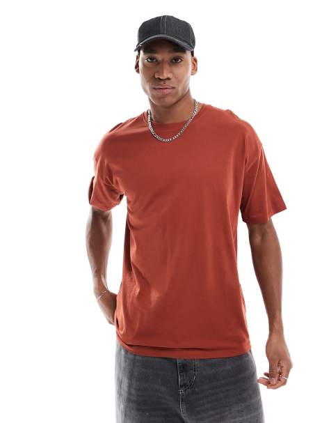 New Look oversized t-shirt in rust - view 1