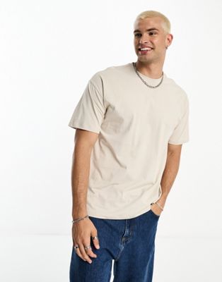 New Look oversized t-shirt in stone
