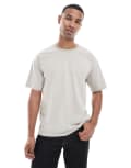 [New Look] New Look oversized t-shirt in stone-Neutral XL 16-stone