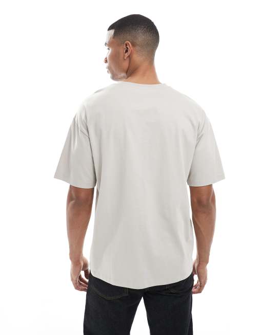 New Look oversized t-shirt in stone , 3 of 5