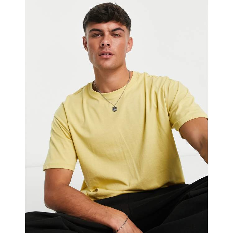 ASOS Oversized T-shirt in Yellow for Men