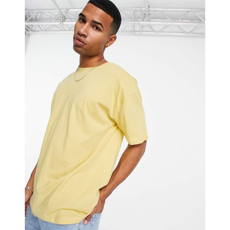 ASOS Oversized T-shirt in Yellow for Men