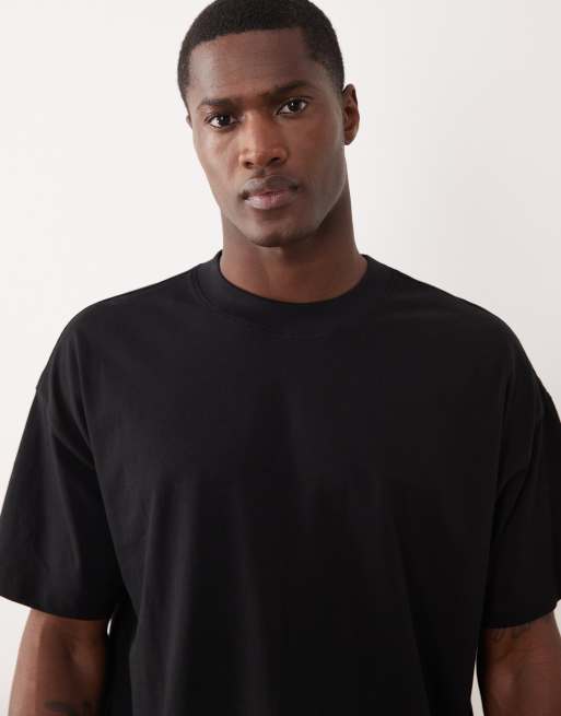 New Look - Oversized T-shirt in zwart, 3 van 5